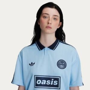 Adidas x Oasis Jacquard Blue Jersey